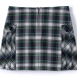 Girls Side Pleat Plaid Skort Above the Knee