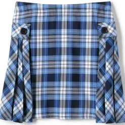 Girls Side Pleat Plaid Skort Above the Knee