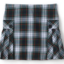 Girls Side Pleat Plaid Skort Above the Knee