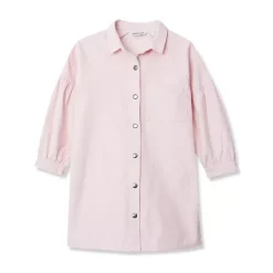 Girls 3/4 Sleeve Corduroy Shirt Dress
