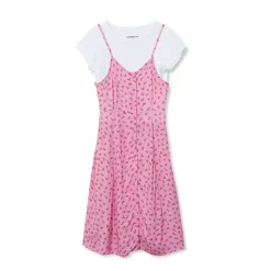 Girls Slip Dress with Short Sleeve Tee