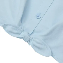 Girls Slouchy Button Front Terry Knit Top