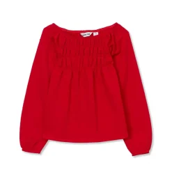 Girls Smocked Long Sleeve Knit Shirt