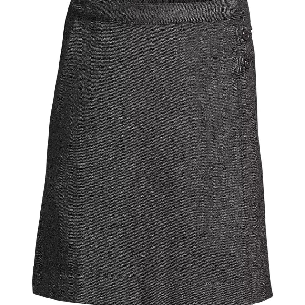 Girls Solid A-line Skirt Below the Knee