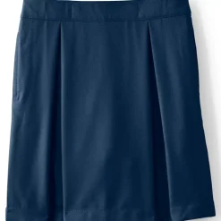 Girls Solid Pleated Skort Top of Knee