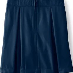 Girls Solid Pleated Skort Top of Knee