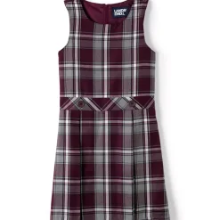 Girls Top of Knee Plaid Jumper