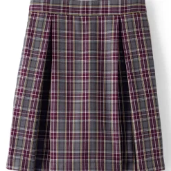 Girls Top of Knee Plaid Skort