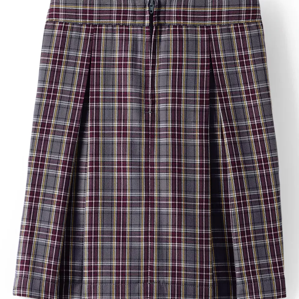 Girls Top of Knee Plaid Skort