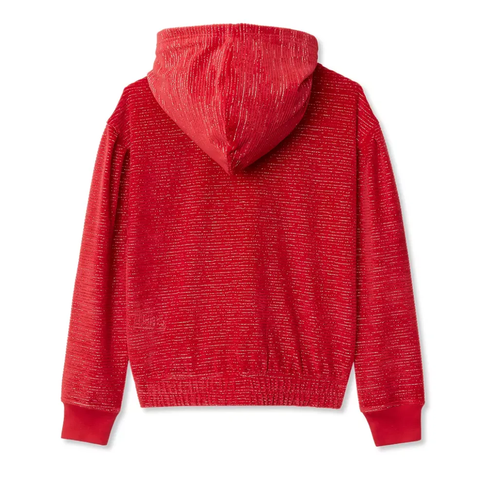 Girls Velour Hoodie Sweatshirt