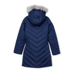 Girls Water Resistant Velour Parka