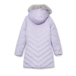 Girls Water Resistant Velour Parka