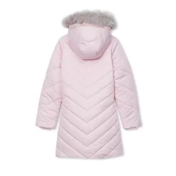 Girls Water Resistant Velour Parka