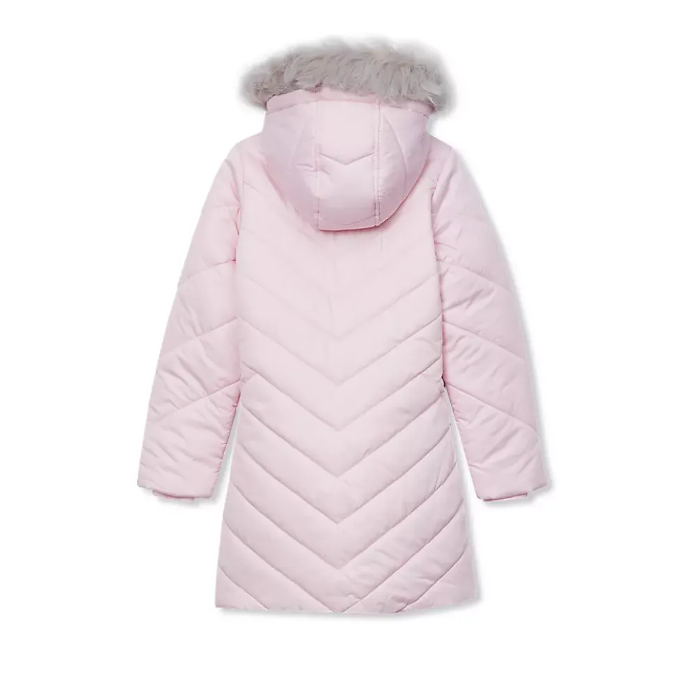 Girls Water Resistant Velour Parka