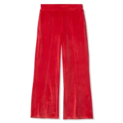 Girls Wide Leg Velour Pants