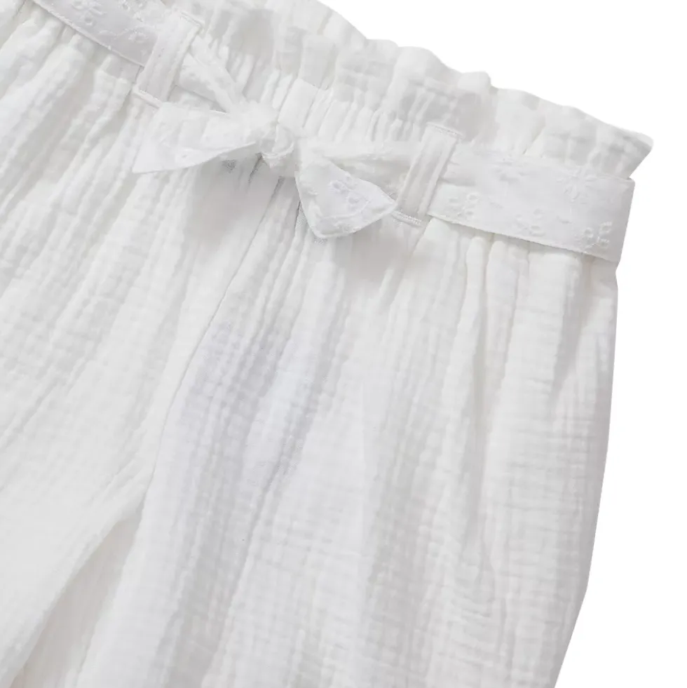 Girls Woven Belted Pull On Short