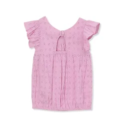 Girls Woven Eyelet Top