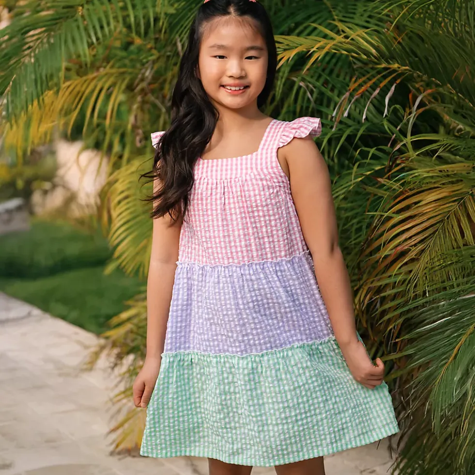Girls Woven Tiered Dress