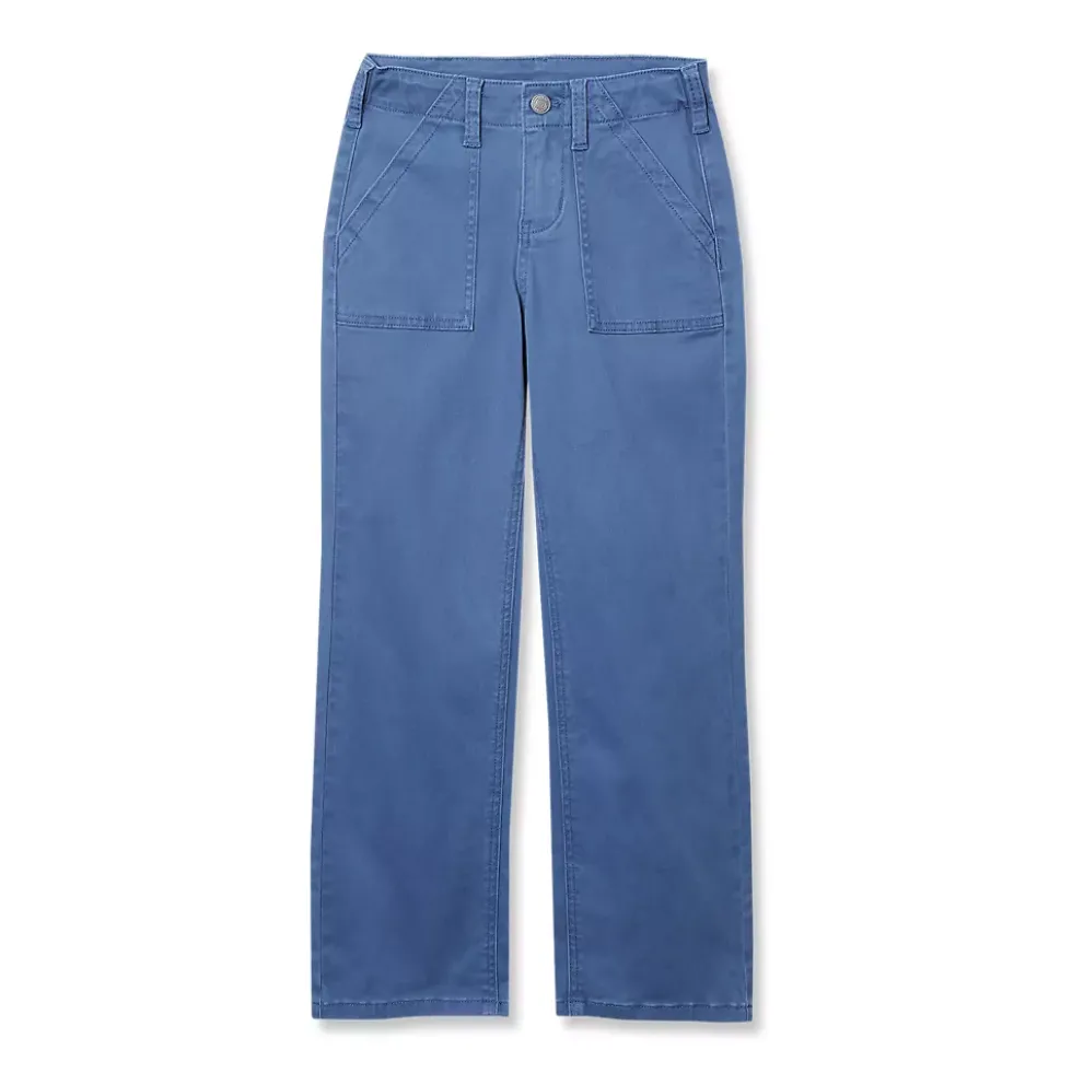 Girls Woven Utility Cargo Pant with Pockets