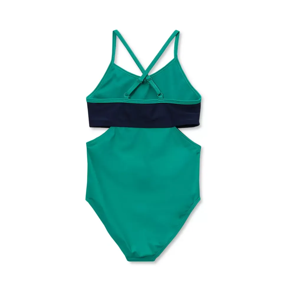 Girls X-Back One Piece Swimsuit