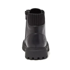 Girls Zip Up Lugged Boots