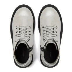 Girls Zip Up Lugged Boots