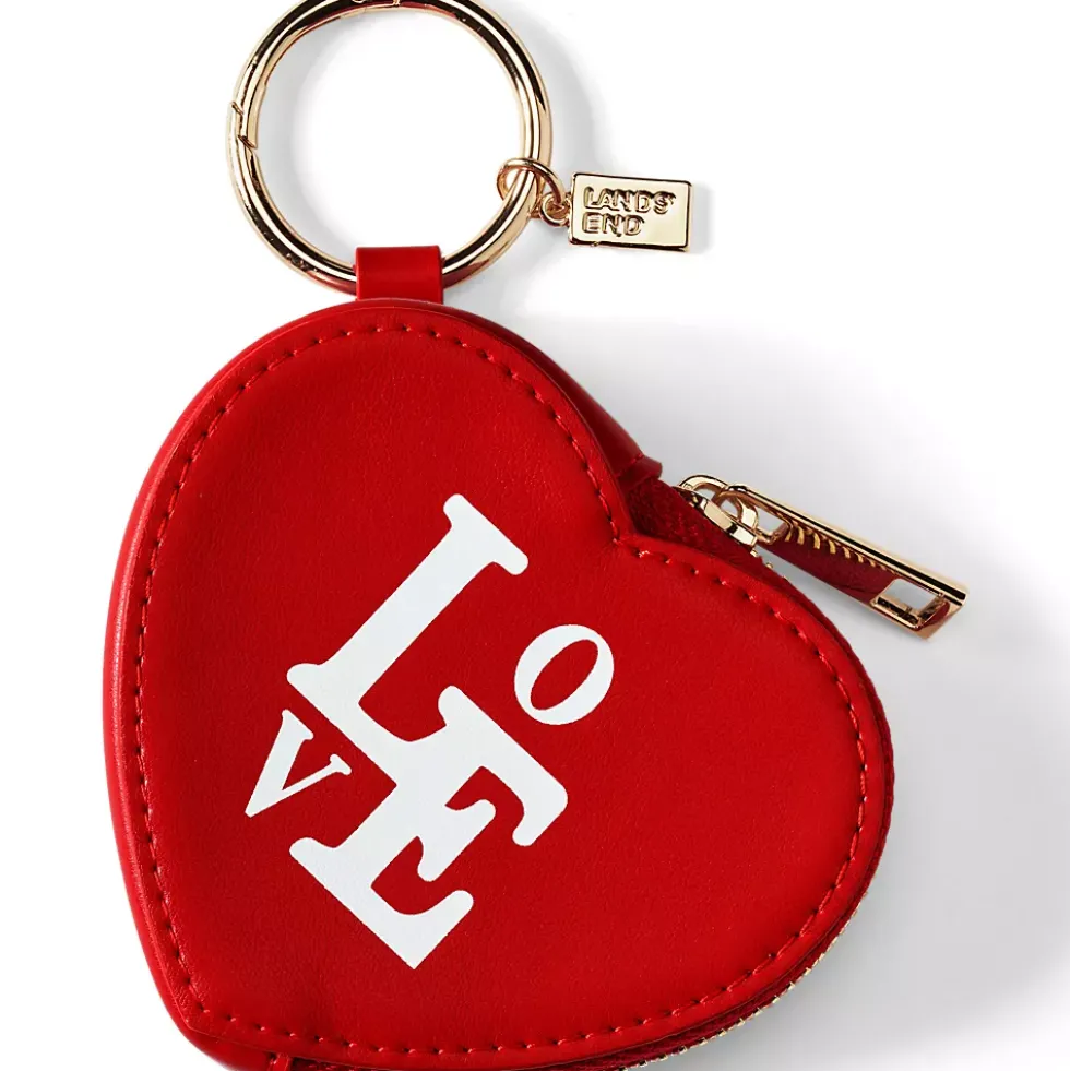 Heart Zip Pouch Bag Charm