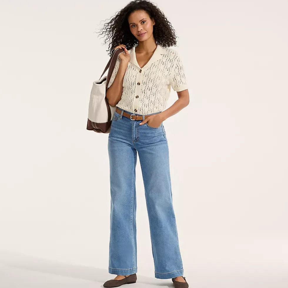 High Rise Wide Leg Denim Jeans