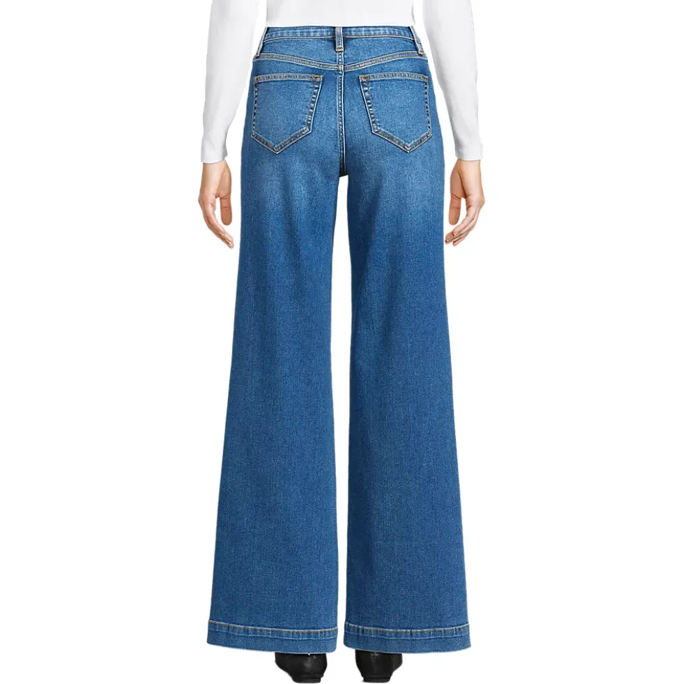 High Rise Wide Leg Denim Jeans