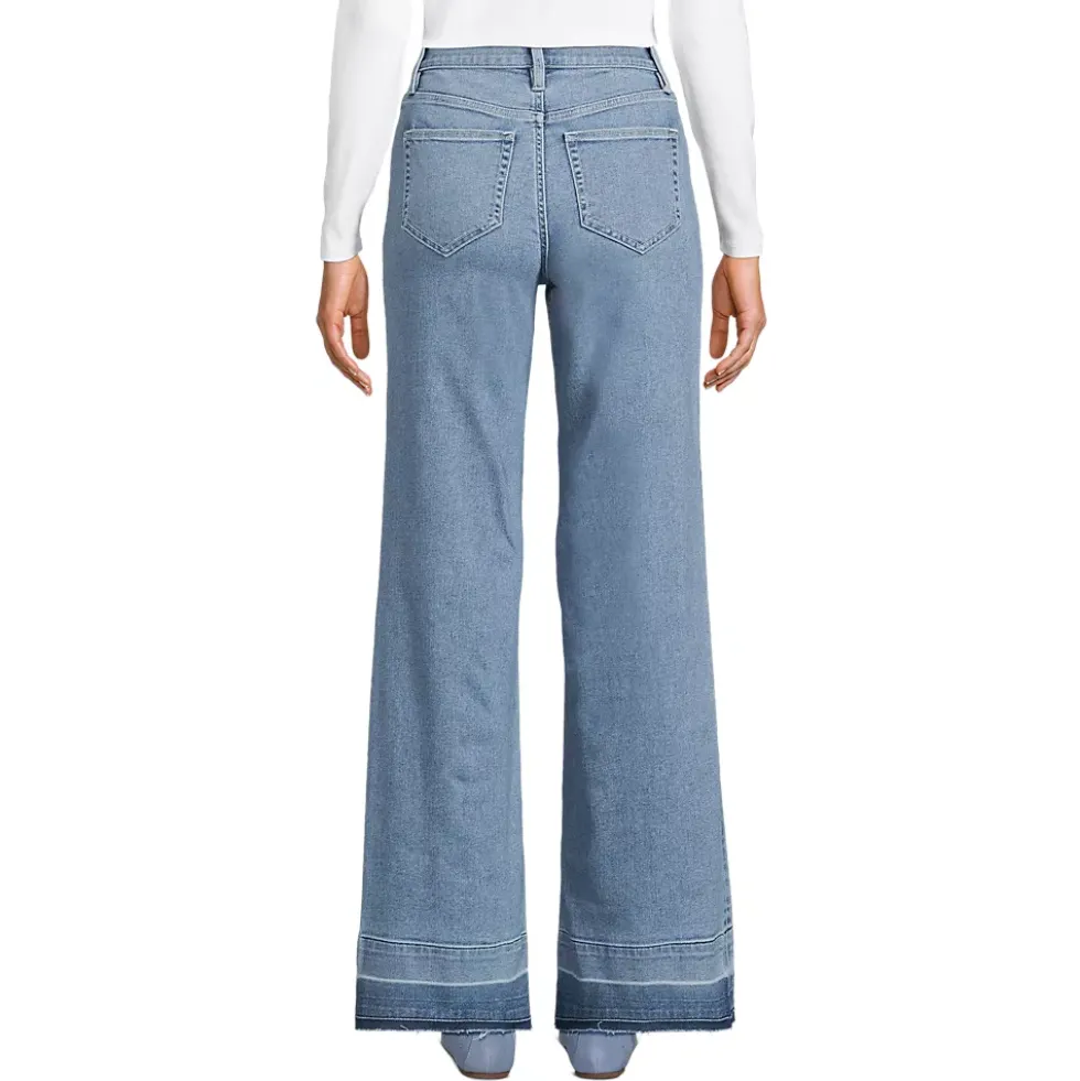High Rise Wide Leg Denim Jeans