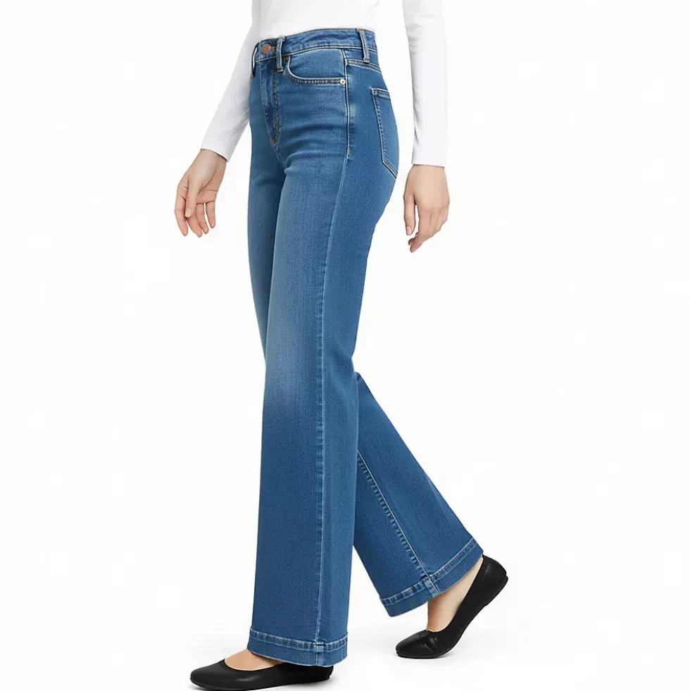 High Rise Wide Leg Denim Jeans