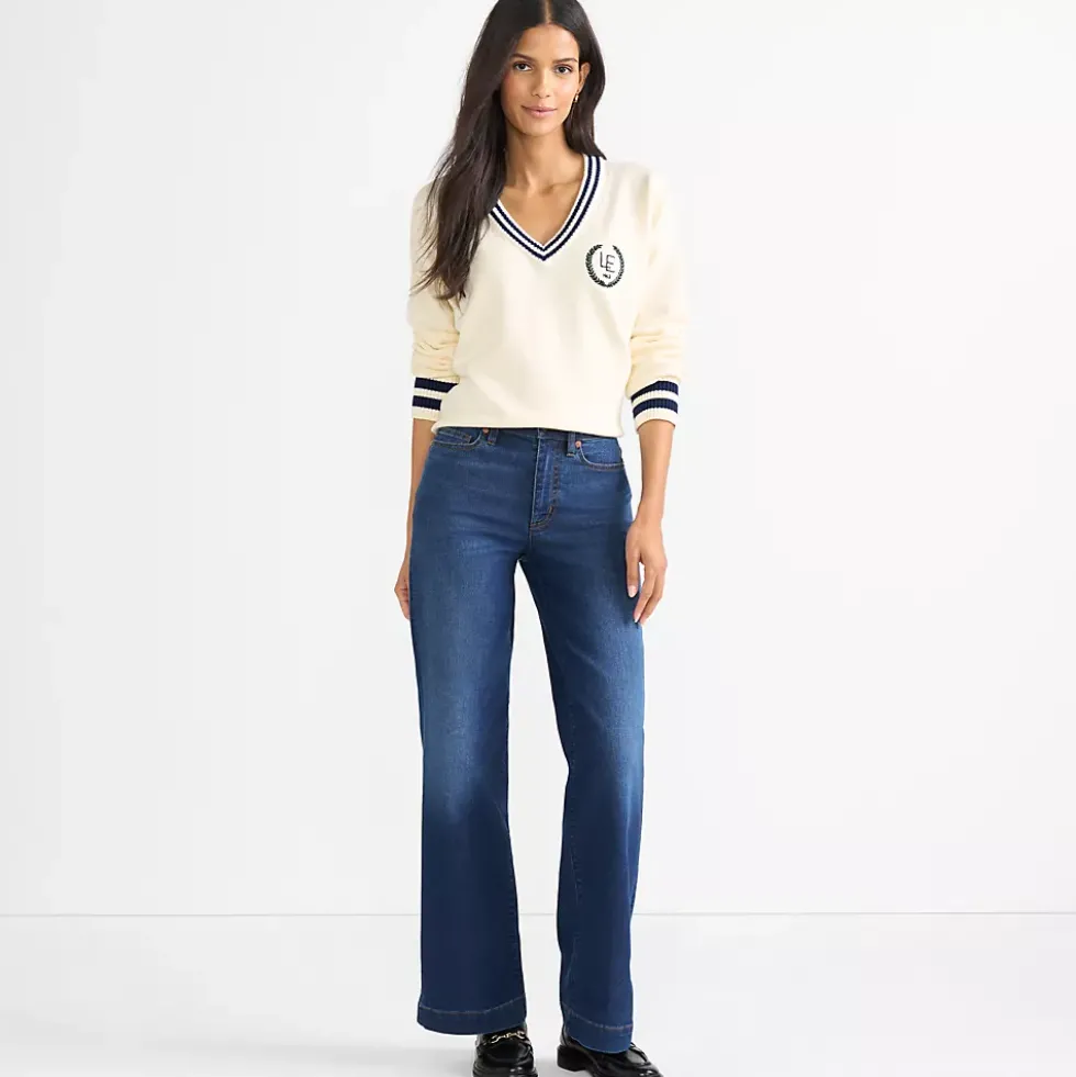 High Rise Wide Leg Denim Jeans