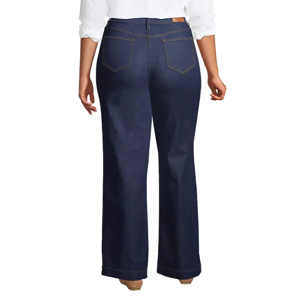High Rise Wide Leg Denim Jeans