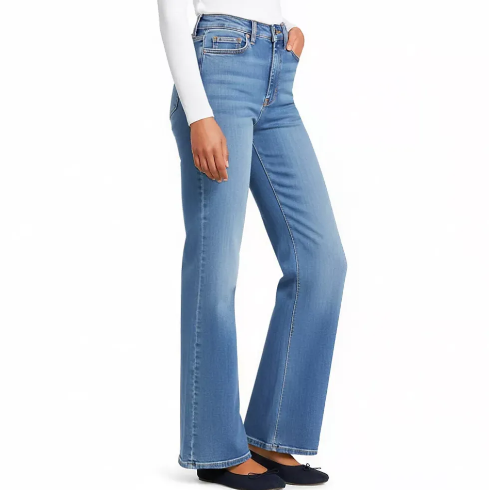 High Rise Wide Leg Denim Jeans