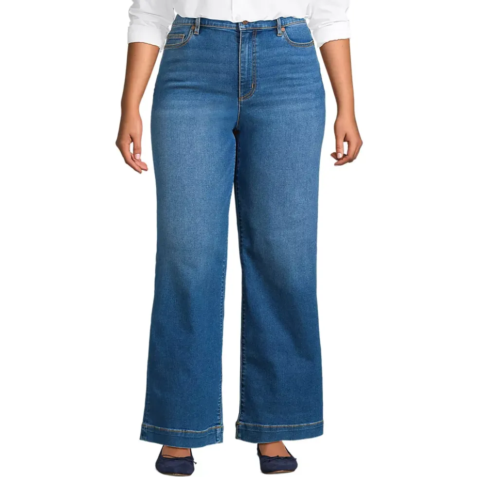 High Rise Wide Leg Denim Jeans