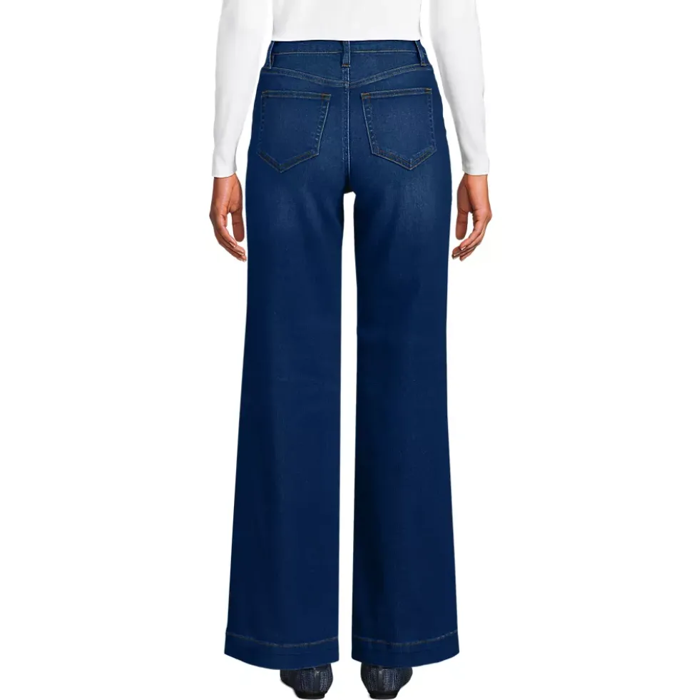High Rise Wide Leg Denim Jeans