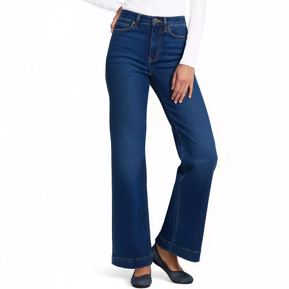 High Rise Wide Leg Denim Jeans