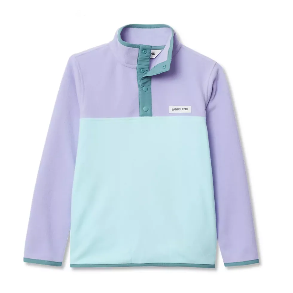 Kids Anyweather Fleece Snap Neck Pullover