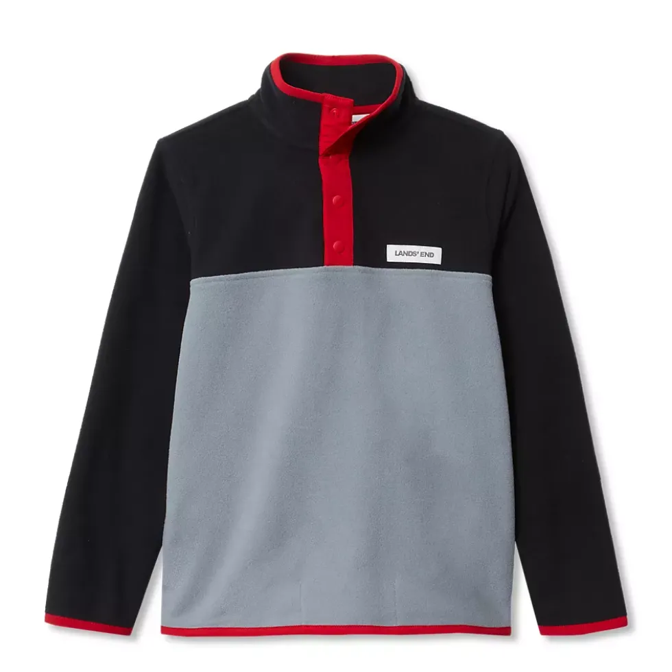 Kids Anyweather Fleece Snap Neck Pullover