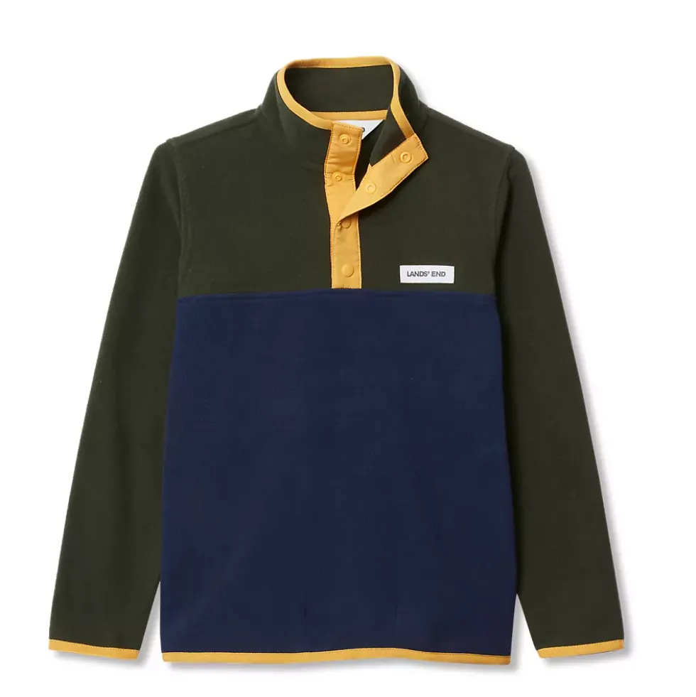Kids Anyweather Fleece Snap Neck Pullover