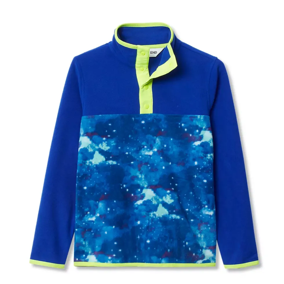 Kids Anyweather Fleece Snap Neck Pullover
