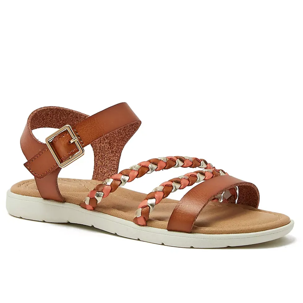 Kids Braided Easy On Dress Sandals