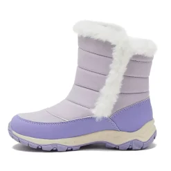 Kids Expedition Faux Fur Waterproof Puffer Snow Boots