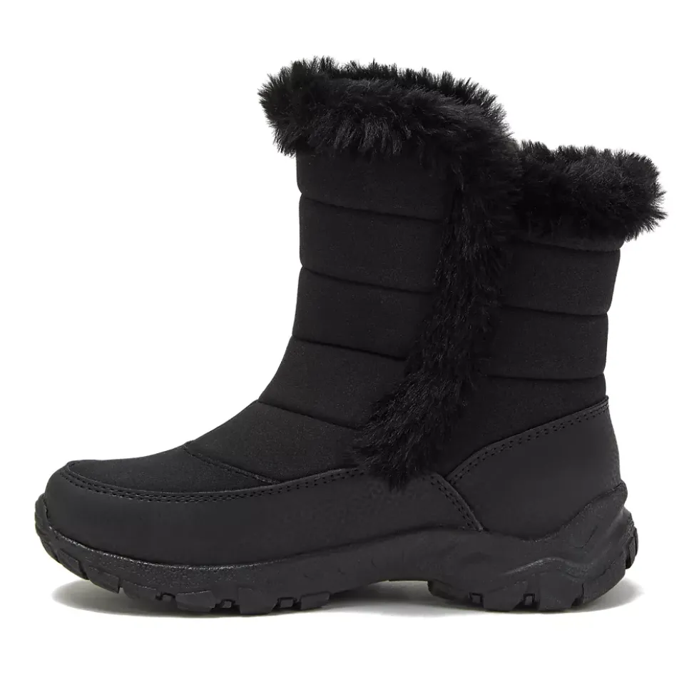 Kids Expedition Faux Fur Waterproof Puffer Snow Boots