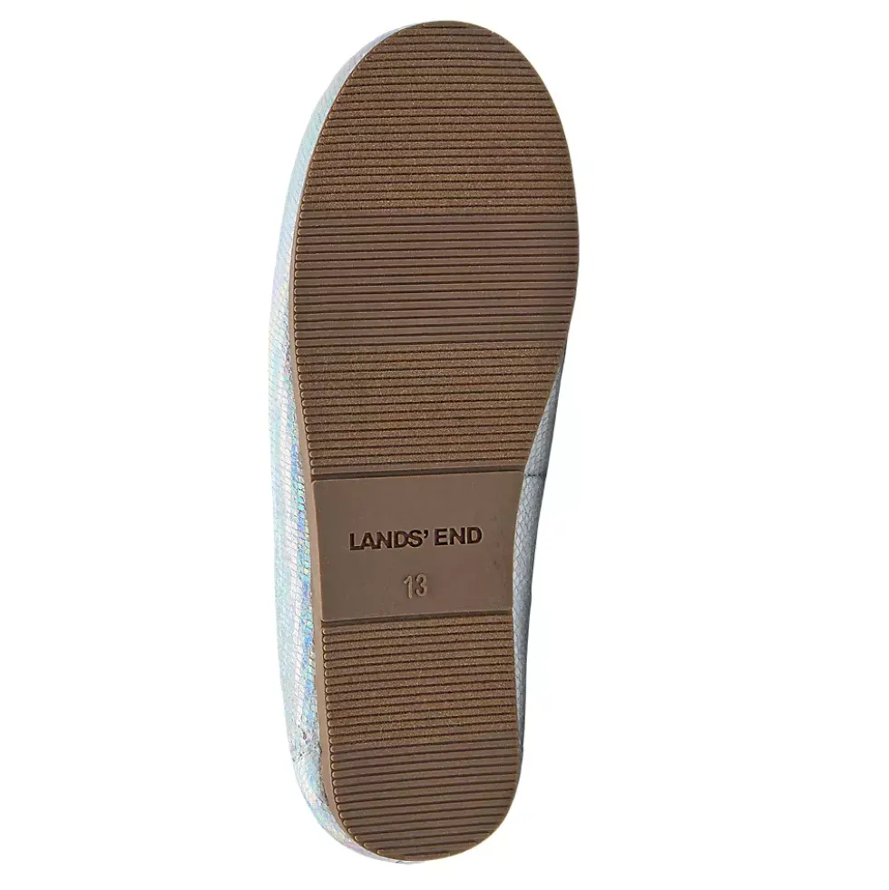 Kids Fuzzy Lined Shimmer Moccasin Slippers