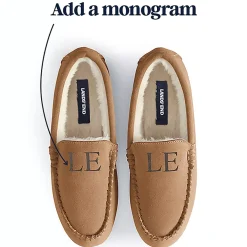 Kids Fuzzy Lined Suede Moccasin Slippers
