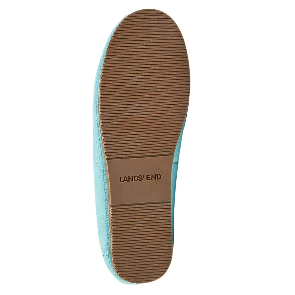Kids Fuzzy Lined Suede Moccasin Slippers