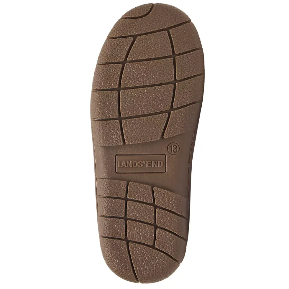 Kids Fuzzy Lined Suede Moccasin Slippers