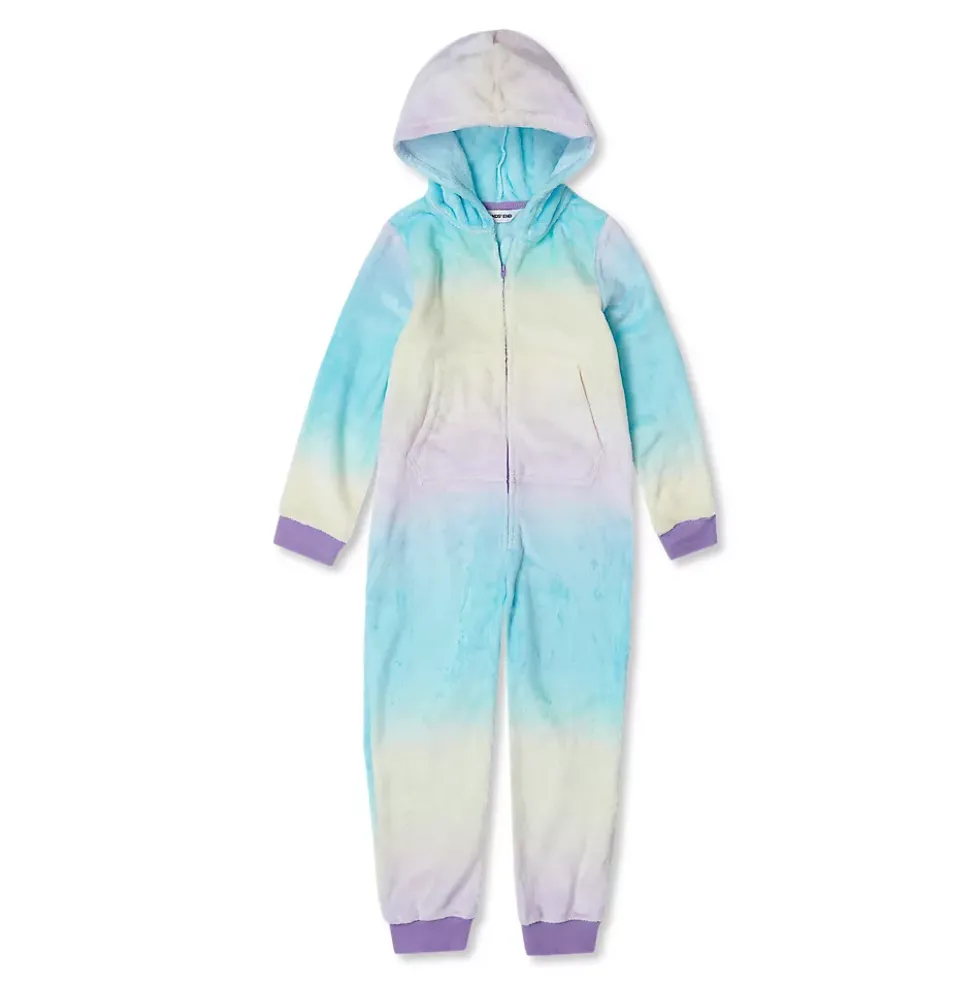 Kids Hooded Plush Onesie