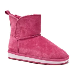 Kids Lined Suede Indoor Outdoor Boots